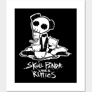 Skull Panda Loves Kitties Posters and Art